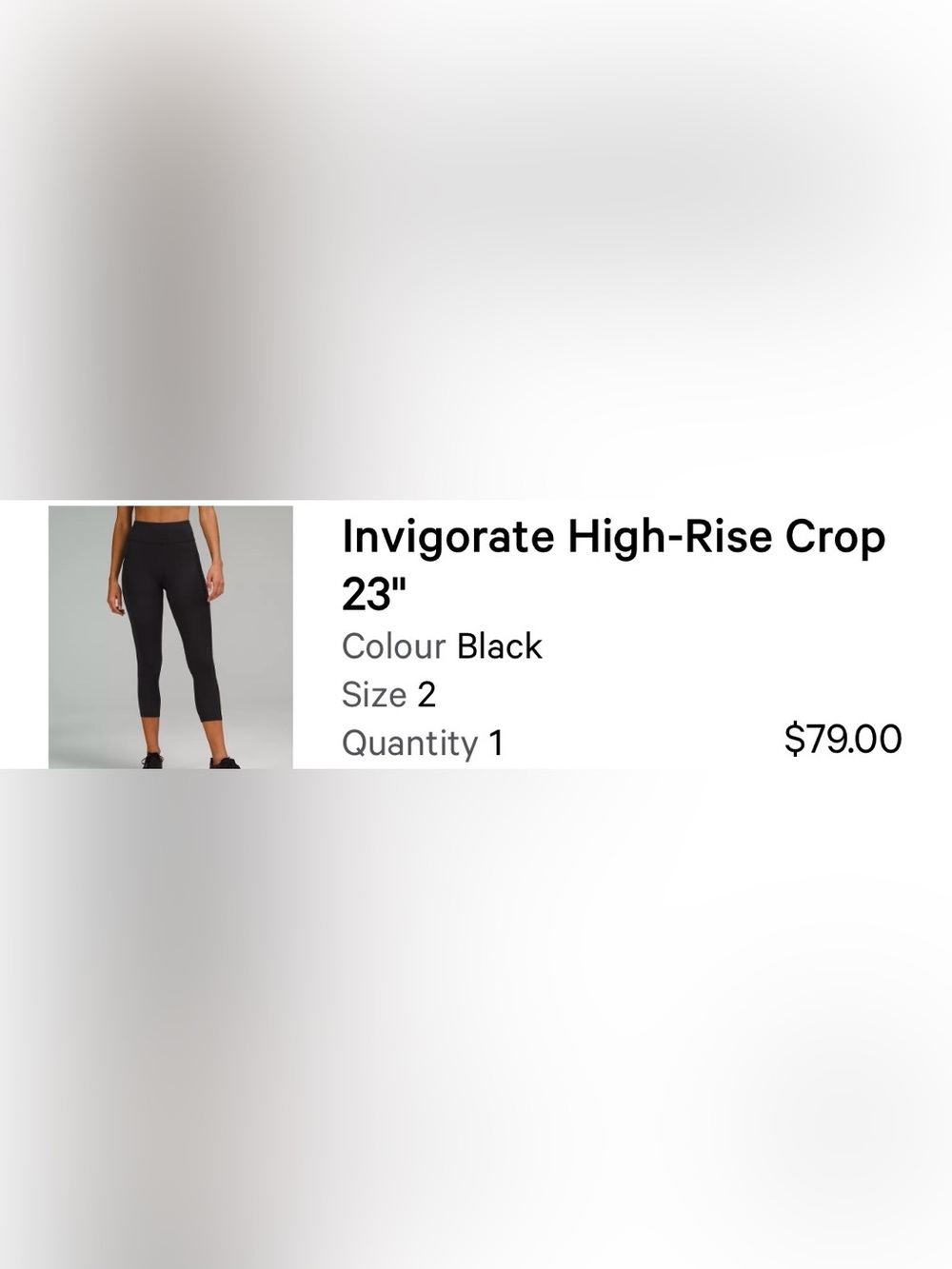 Lululemon Invigorate High-Rise Crop Leggings 23” size 2